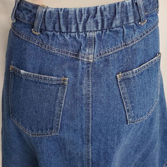 ANAP MIMPI denim skirt Japan distressed midi blue jean M - Picture 5 of 12